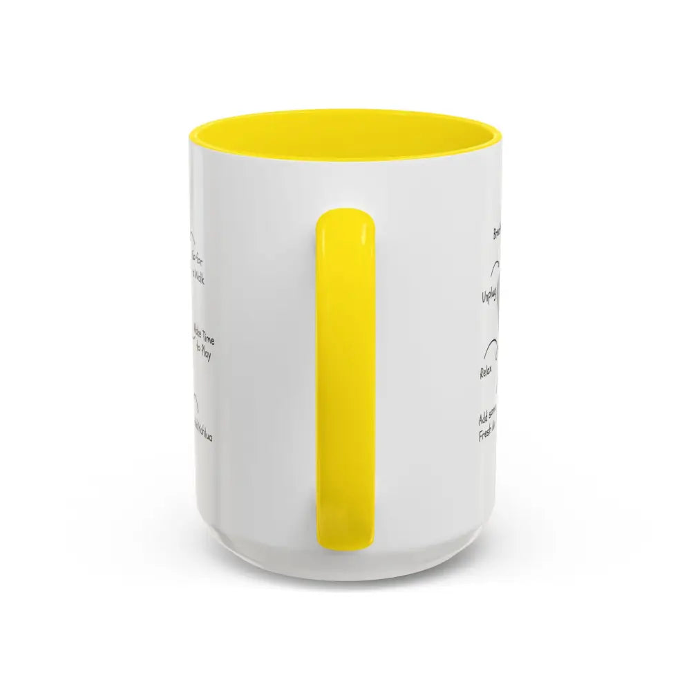 Office Gift Coffee Cup Mug Relax Breathe and Unplug with a Cup of Joy - Mugs