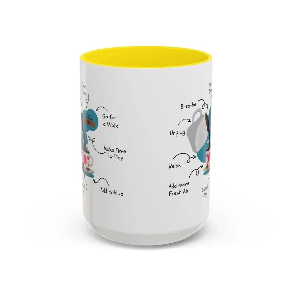 Office Gift Coffee Mug, Relax, Breathe, and Unplug with a Cup of Joy - The Best New Thing