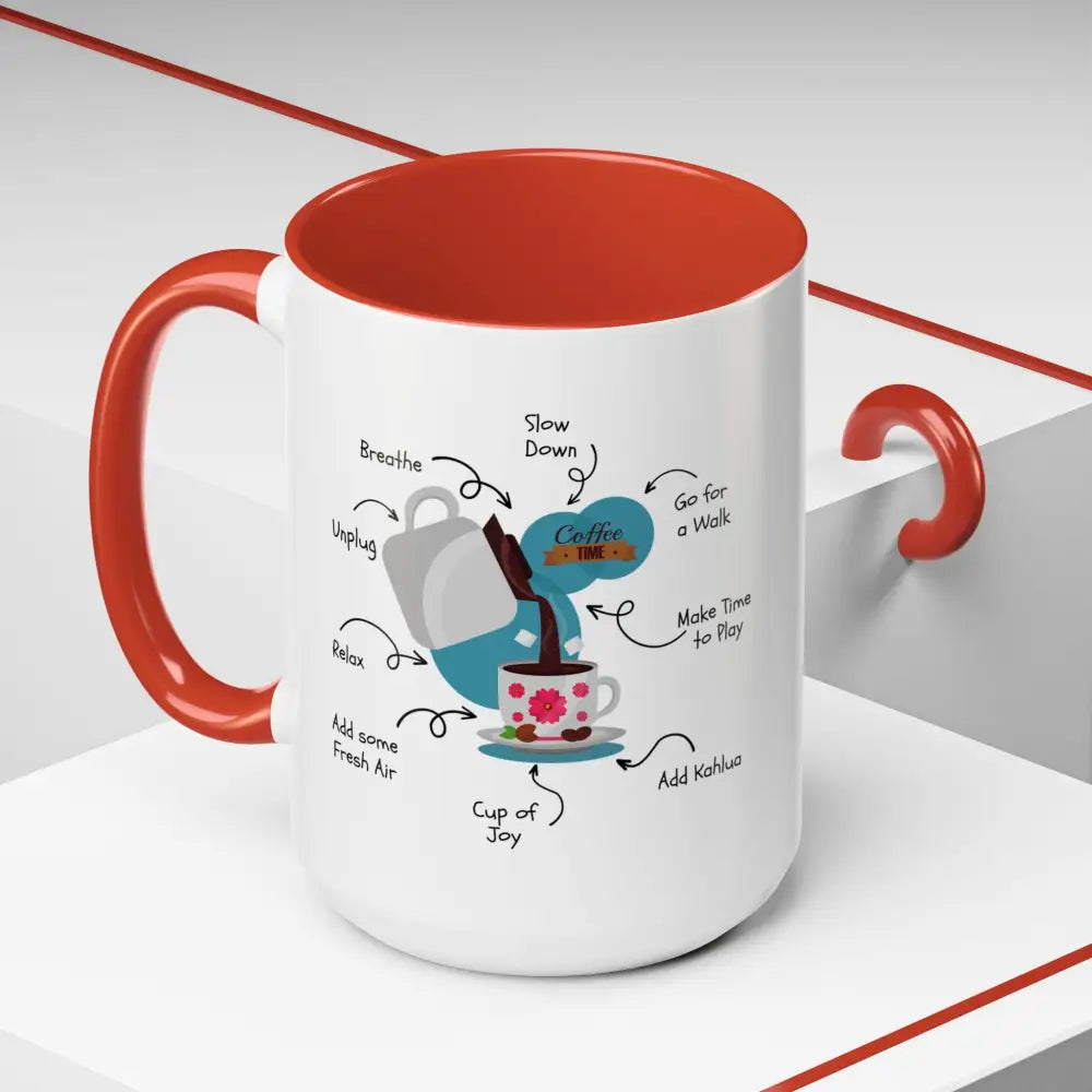 Office Gift Coffee Cup Mug Relax Breathe and Unplug with a Cup of Joy - Mugs