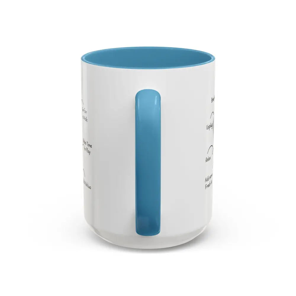 Office Gift Coffee Cup Mug Relax Breathe and Unplug with a Cup of Joy - Mugs