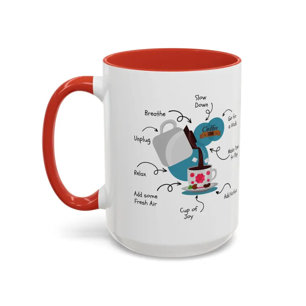 Office Gift Coffee Cup Mug Relax Breathe and Unplug with a Cup of Joy - Mugs