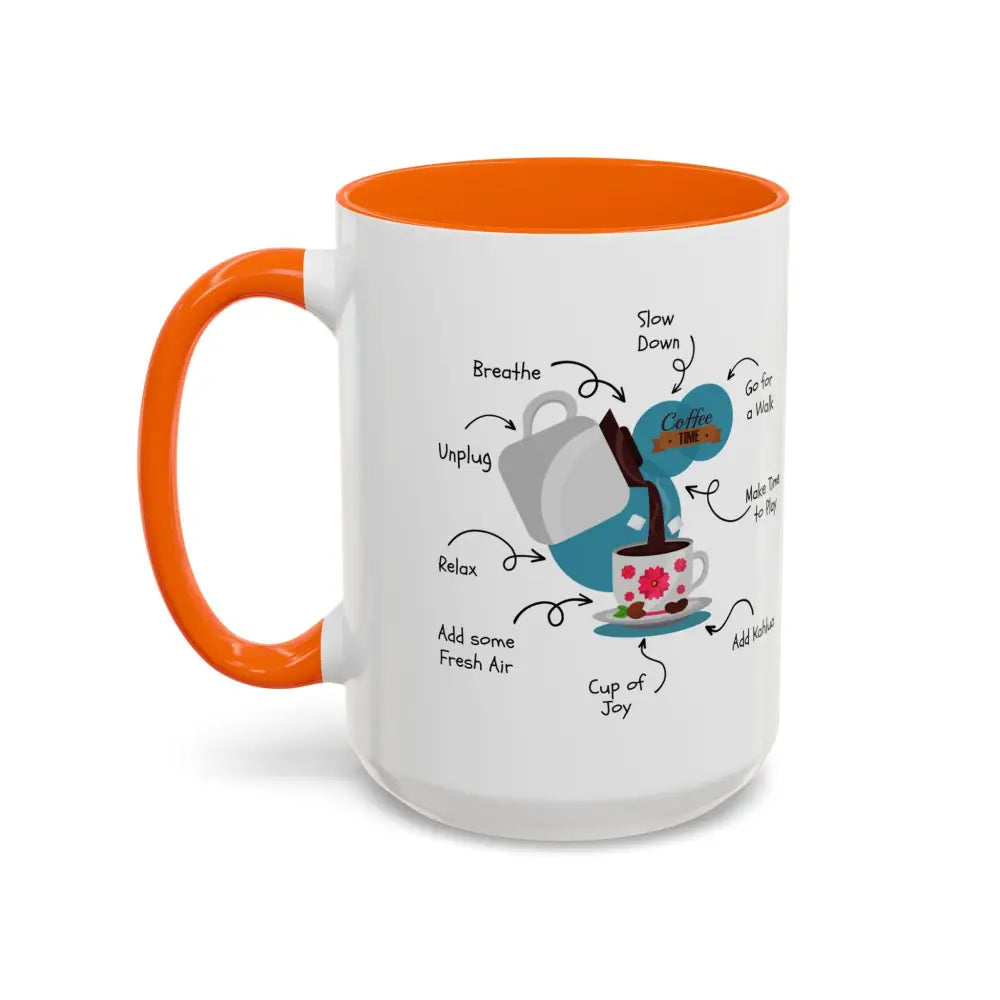 Office Gift Coffee Cup Mug Relax Breathe and Unplug with a Cup of Joy - Mugs