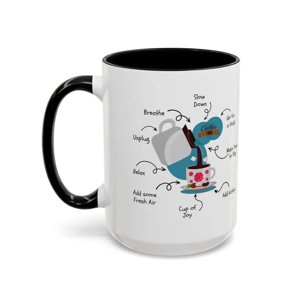Office Gift Coffee Cup Mug Relax Breathe and Unplug with a Cup of Joy - Mugs