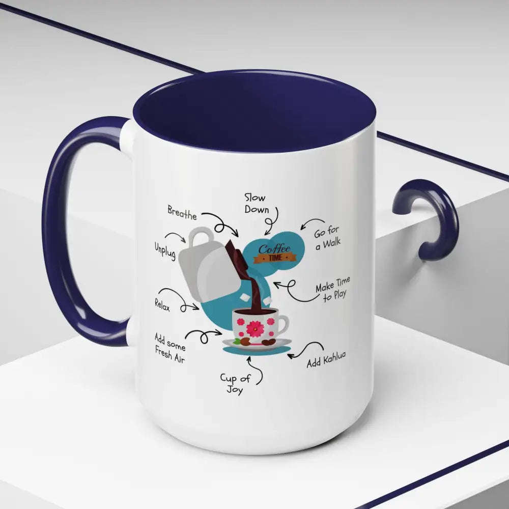 Office Gift Coffee Cup Mug Relax Breathe and Unplug with a Cup of Joy - Mugs