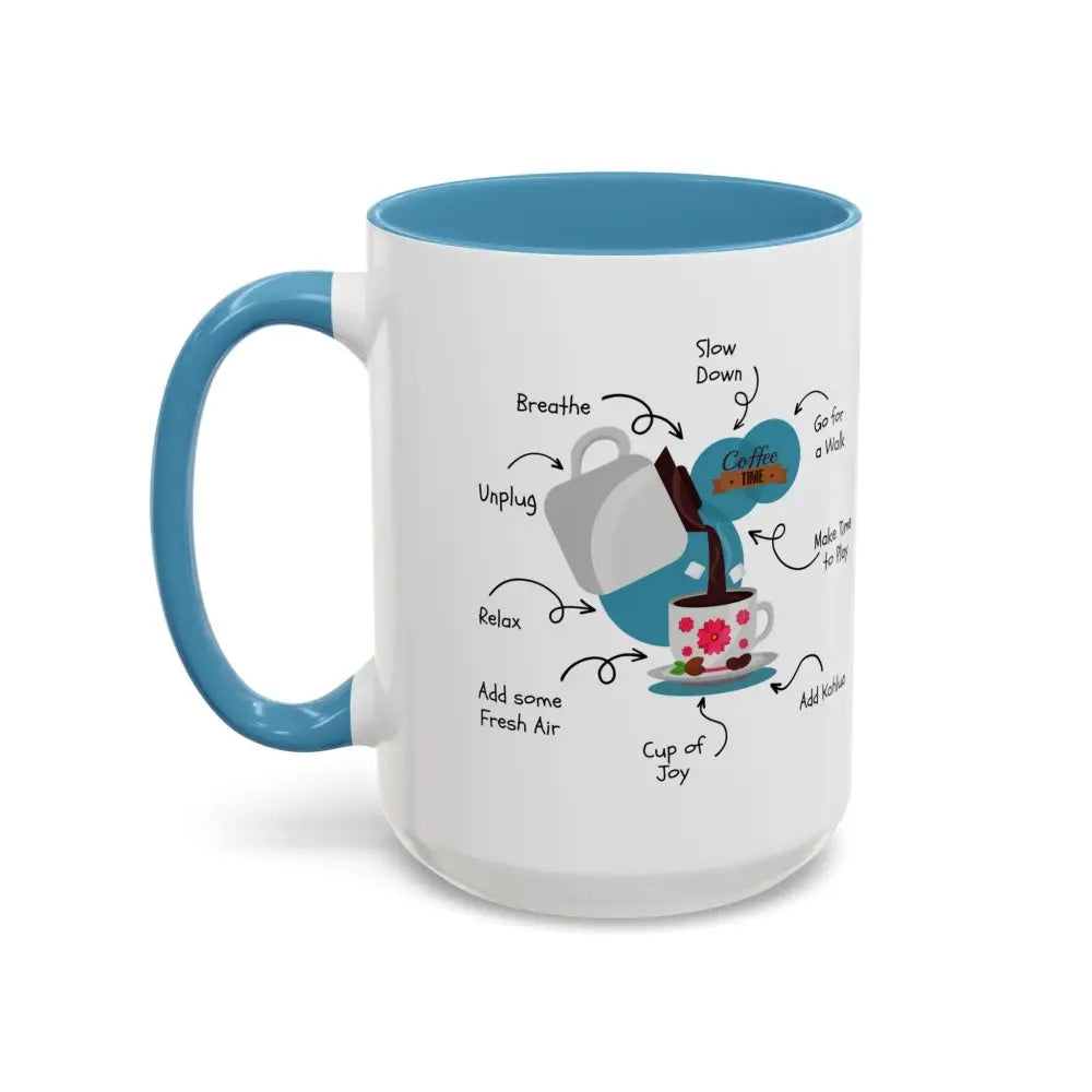 Office Gift Coffee Cup Mug Relax Breathe and Unplug with a Cup of Joy - Mugs