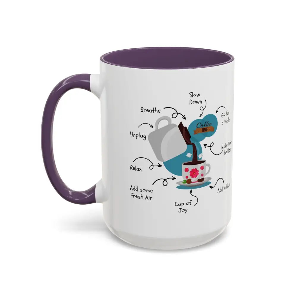 Office Gift Coffee Cup Mug Relax Breathe and Unplug with a Cup of Joy - Mugs