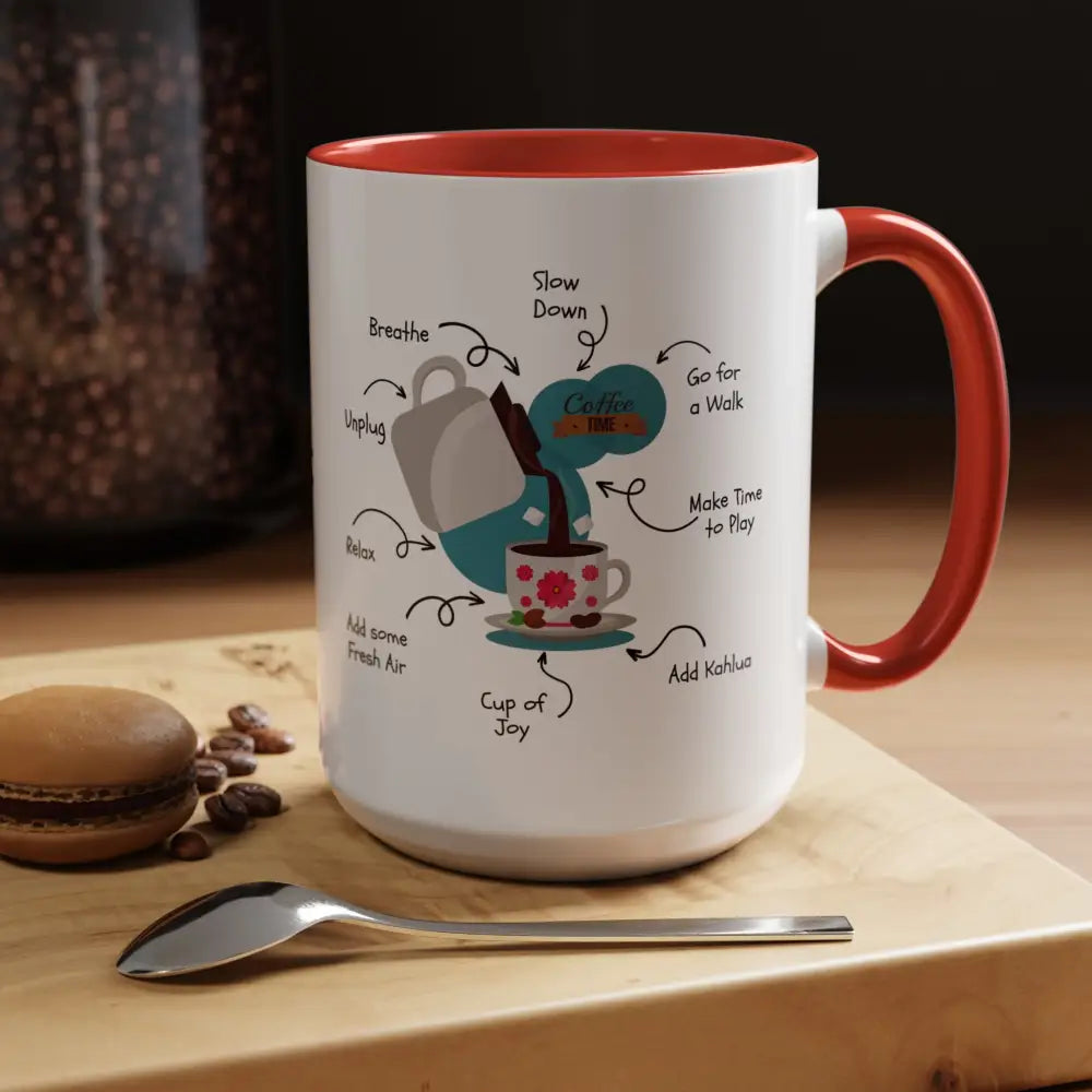 Office Gift Coffee Cup Mug Relax Breathe and Unplug with a Cup of Joy - Mugs