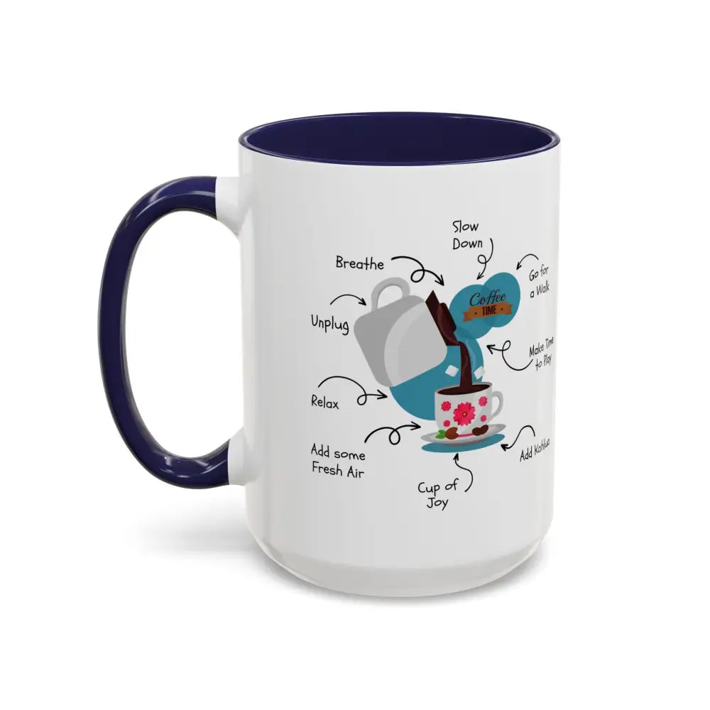 Office Gift Coffee Cup Mug Relax Breathe and Unplug with a Cup of Joy - Mugs