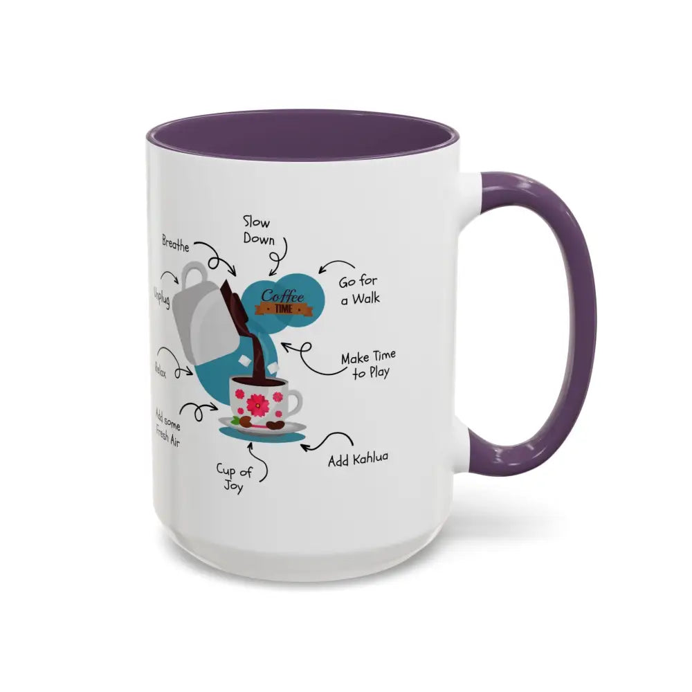 Office Gift Coffee Cup Mug Relax Breathe and Unplug with a Cup of Joy - Mugs