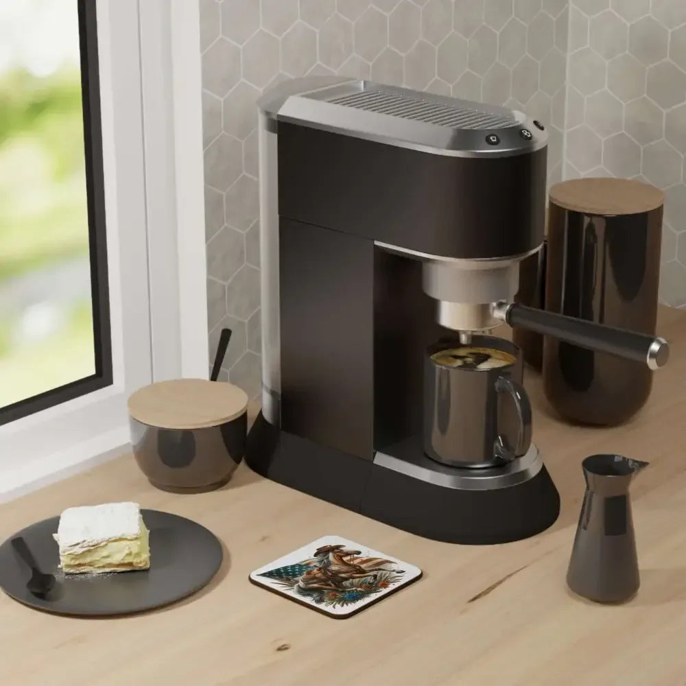 Patriotic Horse Beverage Bar Coaster, Western Bar Accessories - The Best New Thing