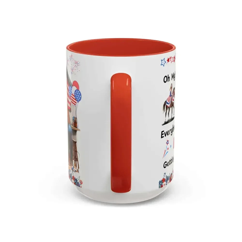 Patriotic Horse Country Coffee Mug, Independence Day Fun Gift Ideas - The Best New Thing