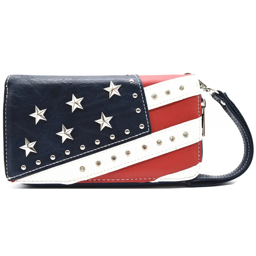 Patriotic PU Leather Matching Purse and Wallet Set Patriotic Gifts Shoulder Bags - Bags