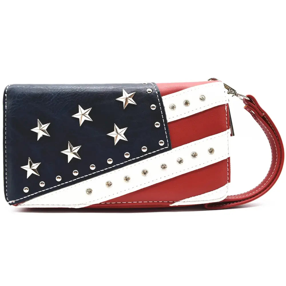 Patriotic PU Leather Matching Purse and Wallet Set Patriotic Gifts Shoulder Bags - Bags