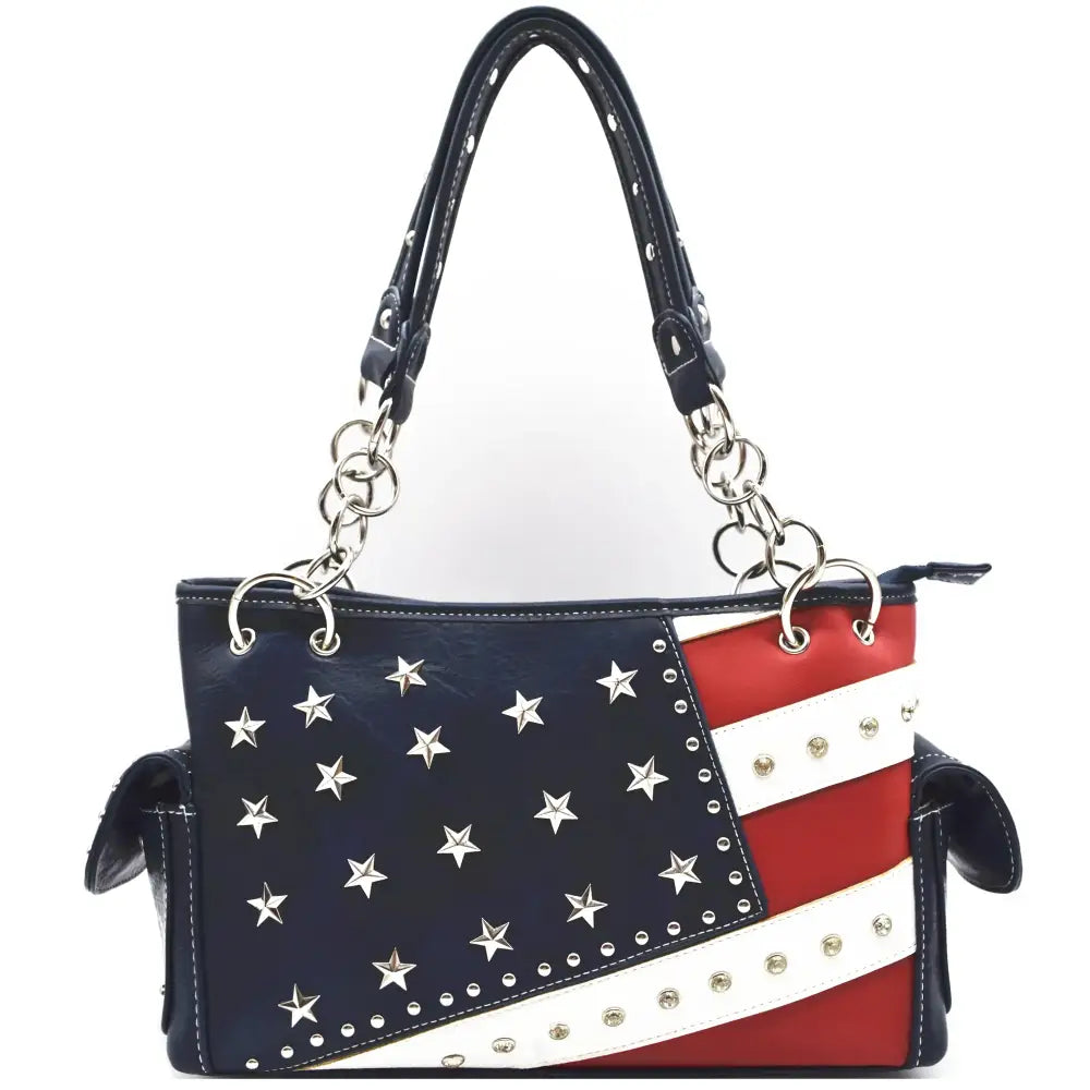 Patriotic PU Leather Matching Purse and Wallet Set Patriotic Gifts Shoulder Bags - Bags