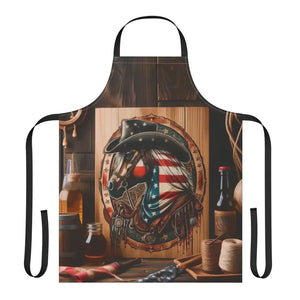 Patriotic Western Apron, Cowboy Cooking Apron Gift, Grilling BBQ Gift - The Best New Thing