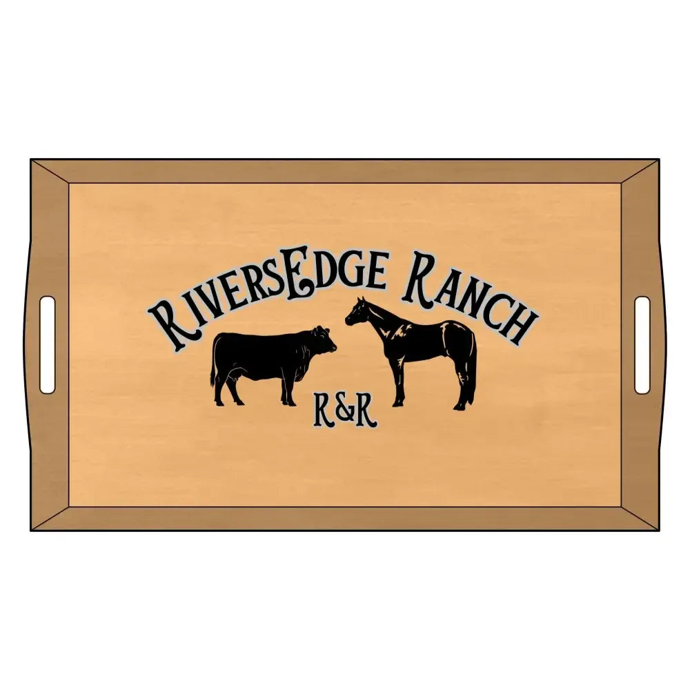 Personalize IT Bamboo Serving Tray, Rustic Housewarming Gift - The Best New Thing