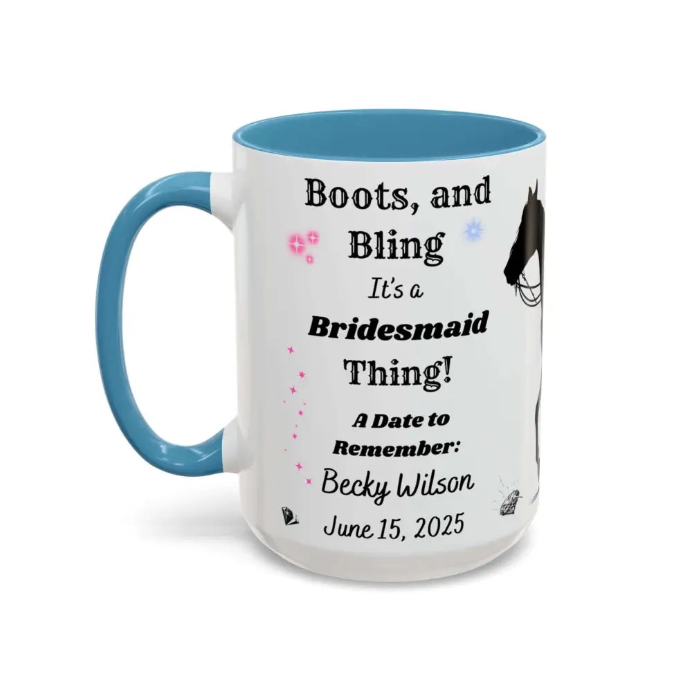 Personalized Bridesmaid Coffee Mug Western Country Wedding Party Gift for Bridesmaid - Mugs
