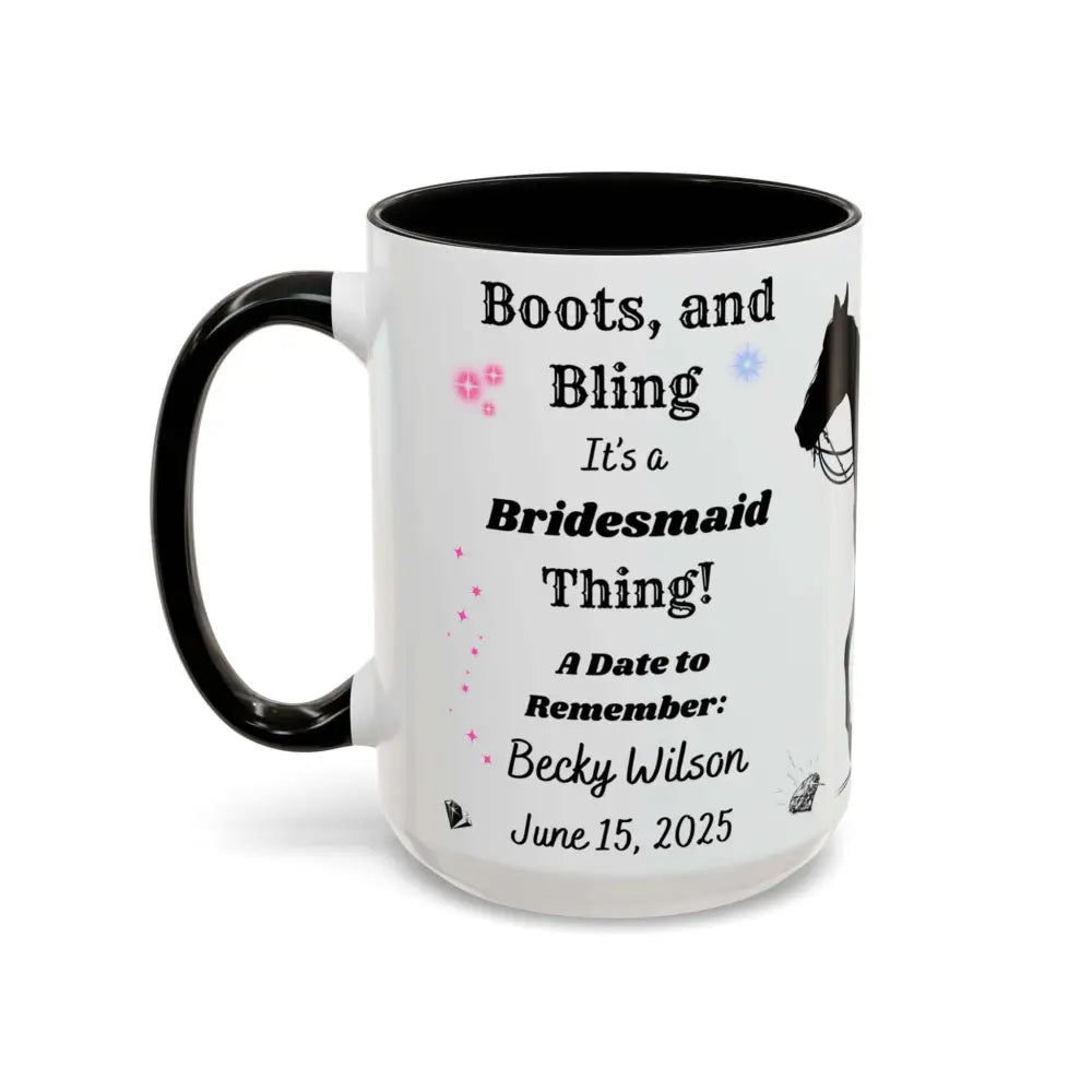 Personalized Bridesmaid Coffee Mug Western Country Wedding Party Gift for Bridesmaid - Mugs