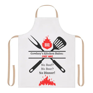 Personalized Chef Apron for Country Cook Chefs Gift BBQ Grilling Apron Customized Unique Gifts - One size / Beige