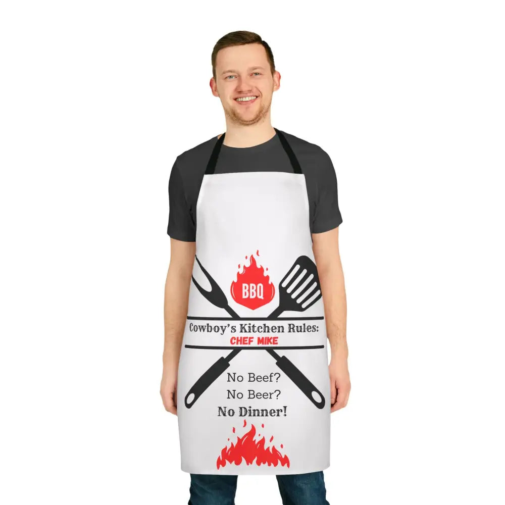 Personalized Chef Apron for Country Cook Chefs Gift BBQ Grilling Apron Customized Unique Gifts - Apron