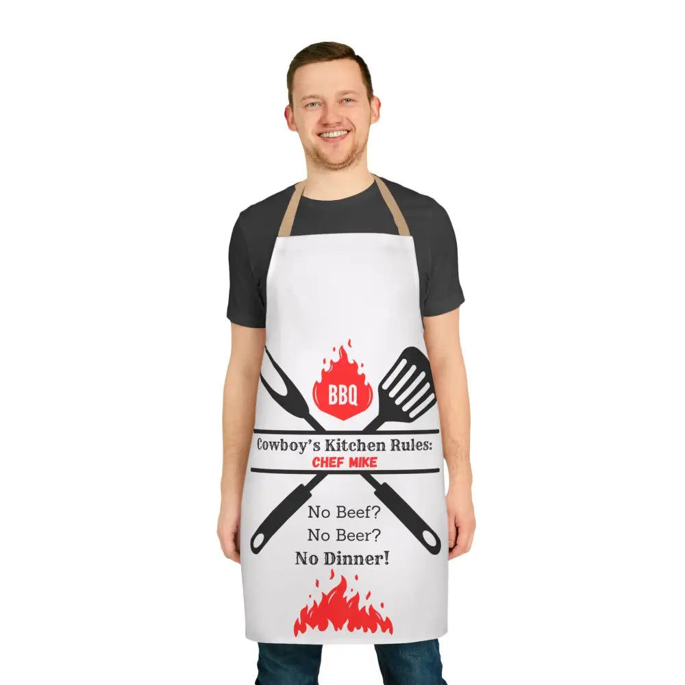 Personalized Chef Apron for Country Cook Chefs Gift BBQ Grilling Apron Customized Unique Gifts - Apron