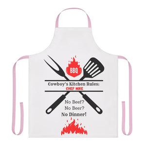 Personalized Chef Apron for Country Cook Chefs Gift BBQ Grilling Apron Customized Unique Gifts - One size / Pink - Apron
