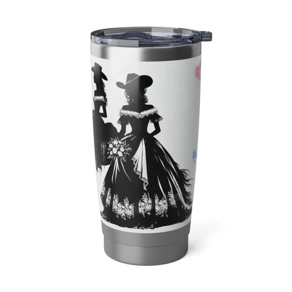 Personalized Insulated Tumber Bachelorette Bridesmaid Gift Western Bridesmaids Coffee Mug 20oz - 20oz / Silver - Mugs