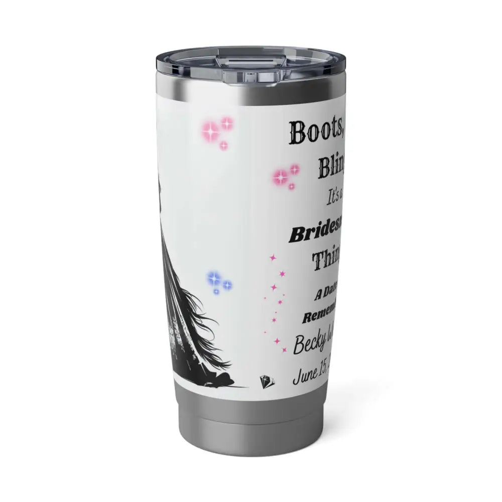 Personalized Insulated Tumber Bachelorette Bridesmaid Gift Western Bridesmaids Coffee Mug 20oz - 20oz / Silver - Mugs
