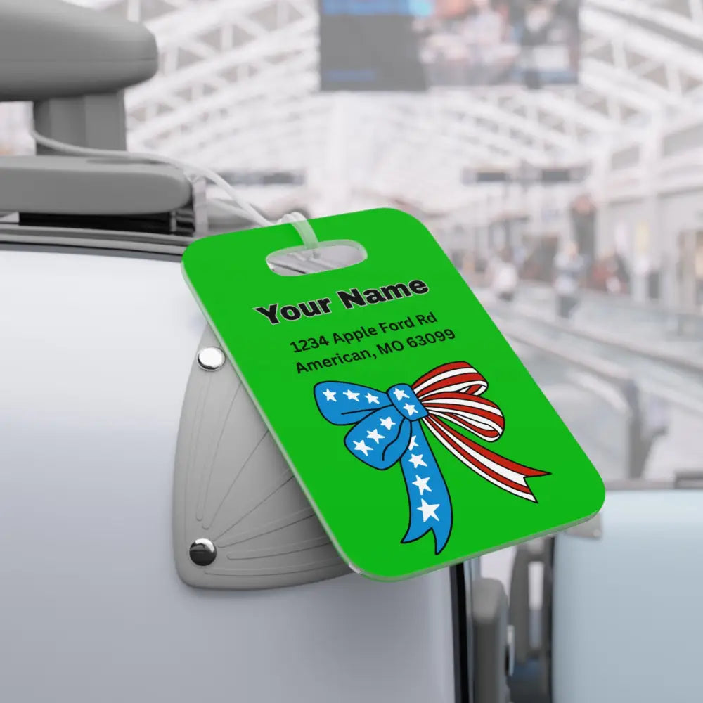 Personalized Luggage Tags Travel Accessories Custom Bag Tags Unique Gift for Travelers Patriotic Gifts - Rectangle