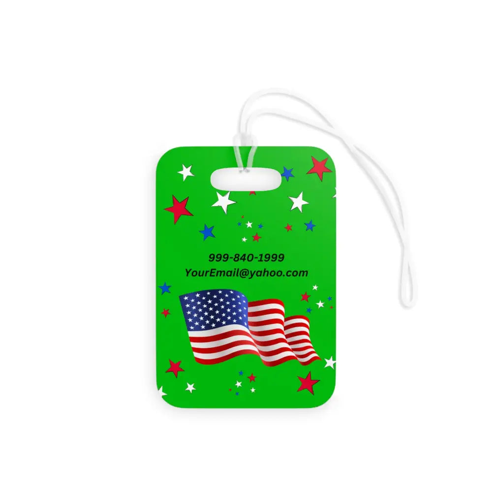 Personalized Luggage Tags Travel Accessories Custom Bag Tags Unique Gift for Travelers Patriotic Gifts - Rectangle