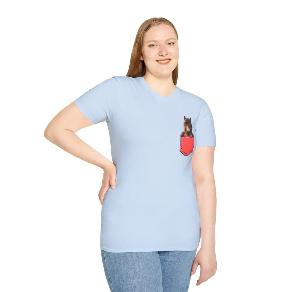 Pocket Horse T-Shirt - Fun Soft style Tee for Horse Lovers Farm Apparel - T-Shirt
