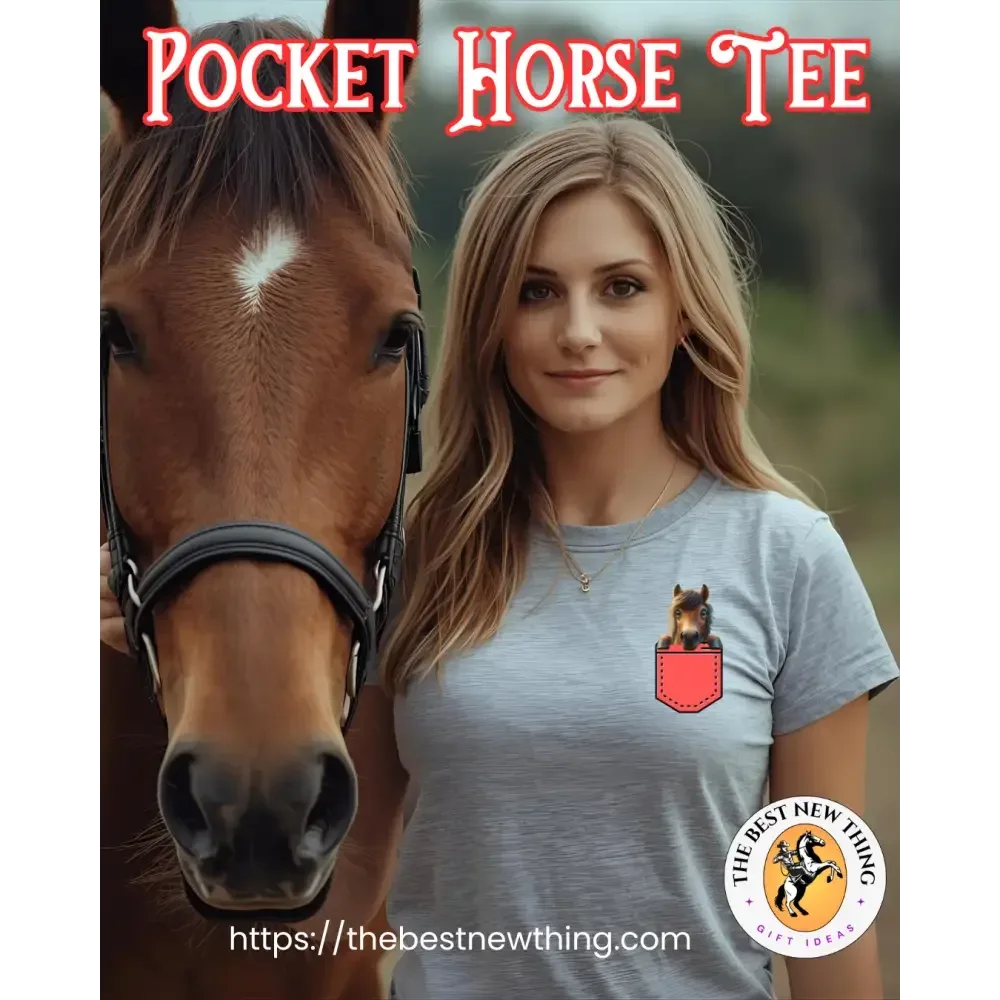 Pocket Horse T-Shirt, Soft style Tee for Horse Lovers, Farm Apparel - The Best New Thing