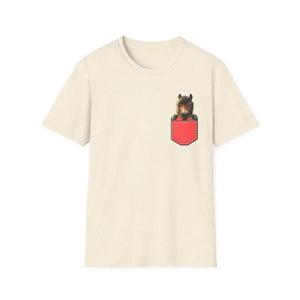 Pocket Horse T-Shirt - Fun Soft style Tee for Horse Lovers Farm Apparel - Natural / S - T-Shirt
