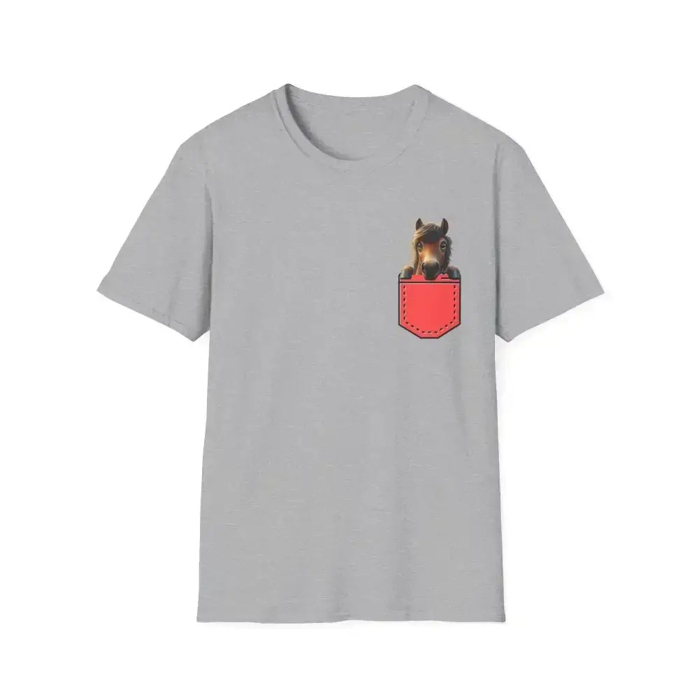 Pocket Horse T-Shirt, Soft style Tee for Horse Lovers, Farm Apparel - The Best New Thing