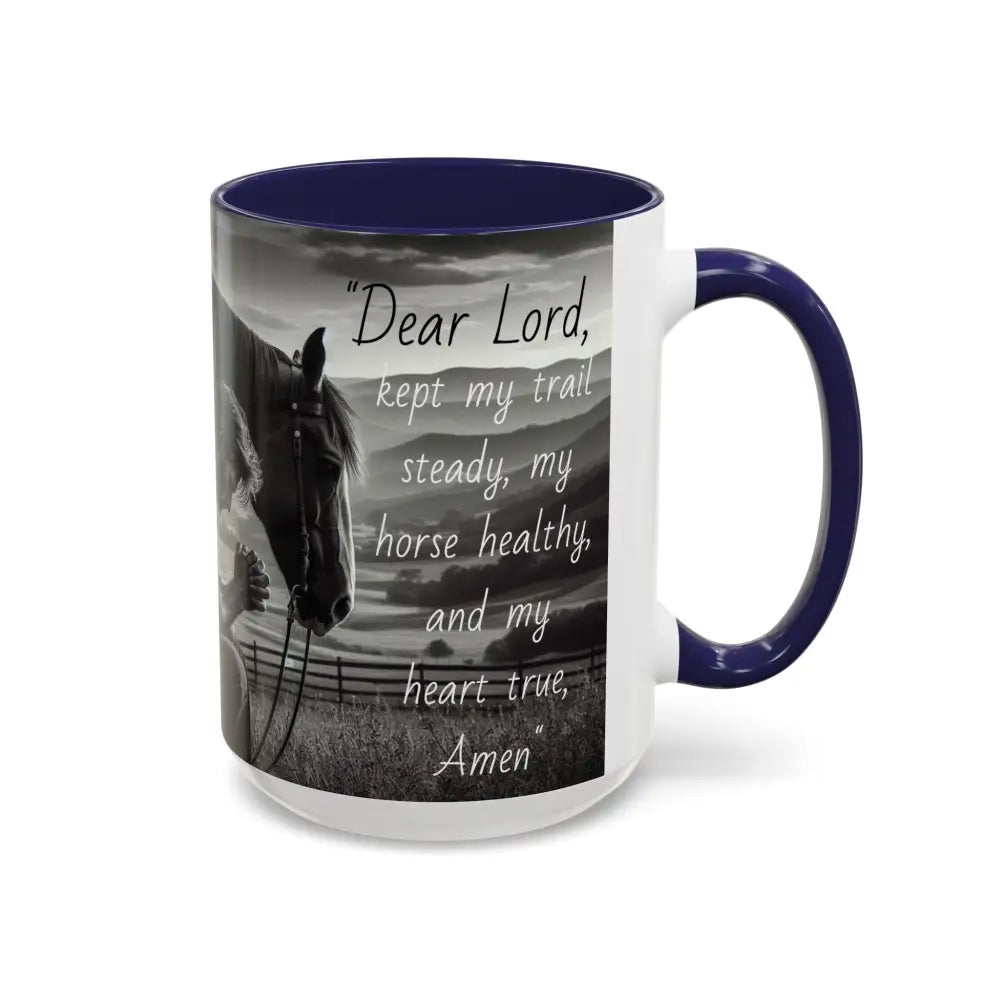 Praying Cowboy Inspirational Coffee Mug Rustic Kitchen Decor Western Theme Mug 15oz - Mug