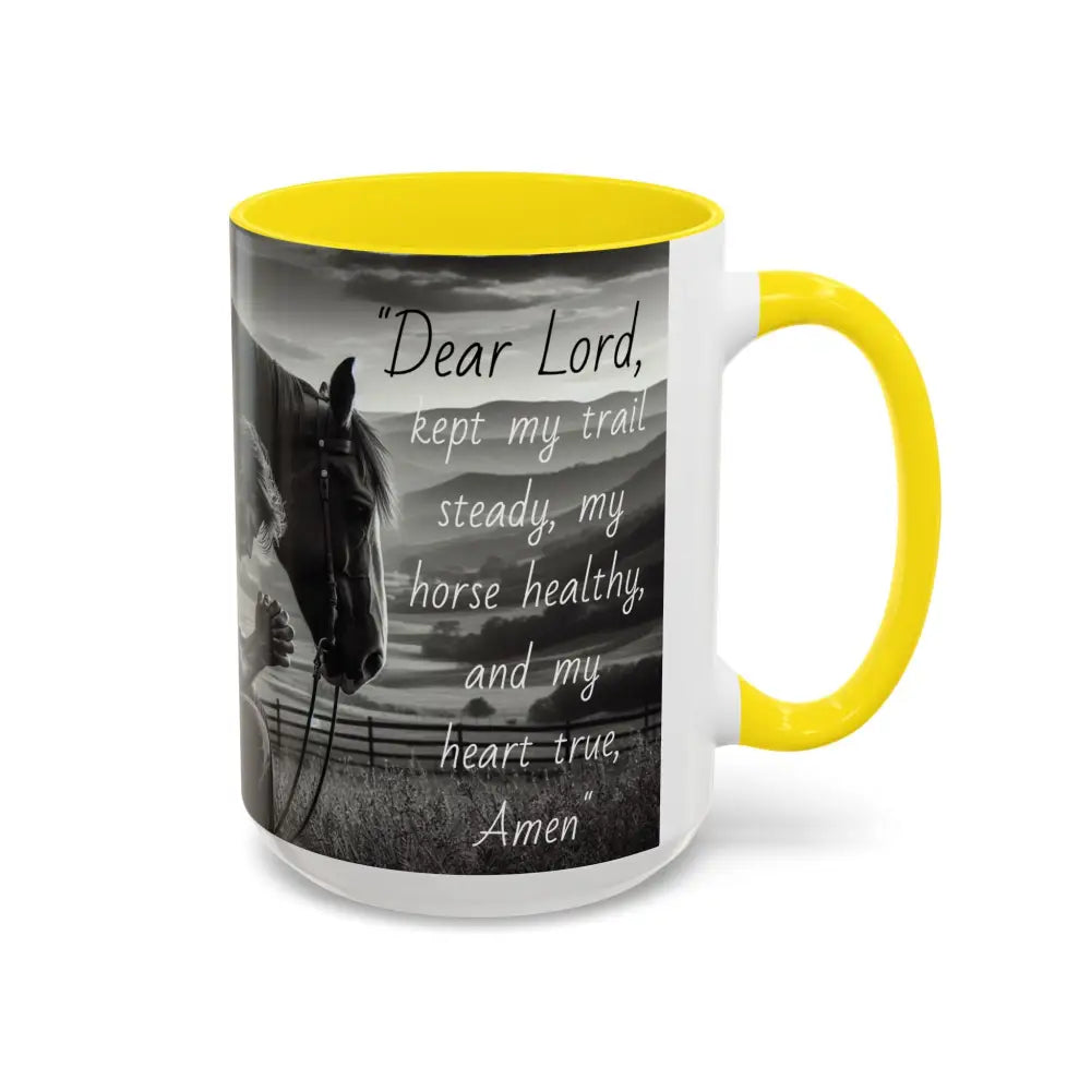 Praying Cowboy Inspirational Coffee Mug Rustic Kitchen Decor Western Theme Mug 15oz - Mug