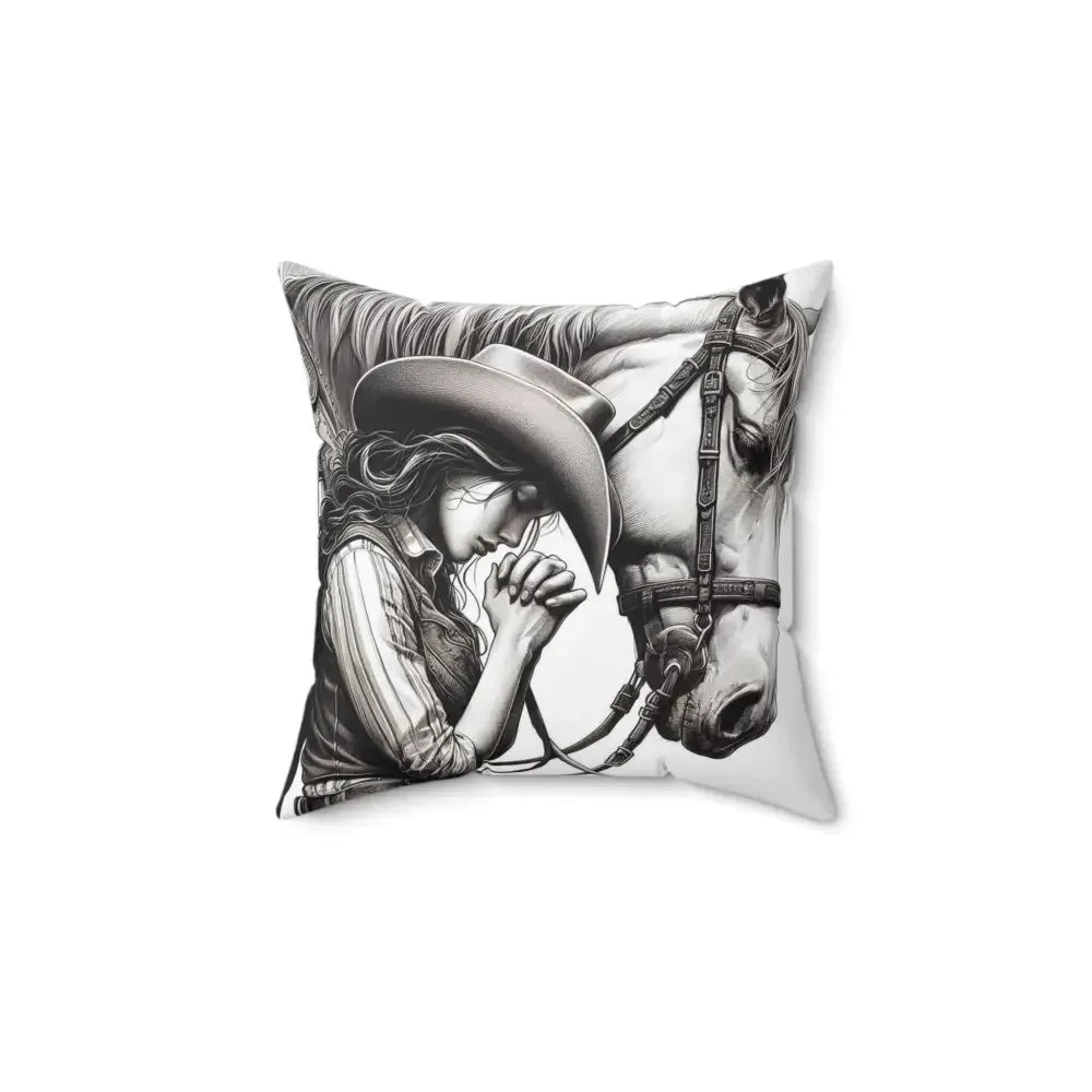 Praying Cowgirl Pillow, Western Decor Gifts, Cowgirl Pillow - The Best New Thing