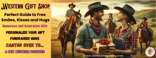A promotional banner for a Western-themed gift shop.