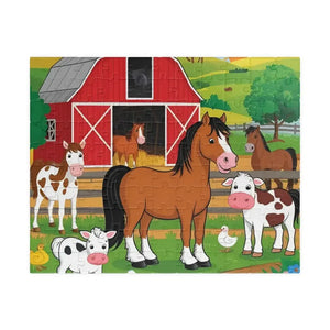 Puzzles for Children Horses and Barnyard Fun Learning Adventure for Kids (Ages 3β8) 110 Pieces - 110 pcs (Horizontal)