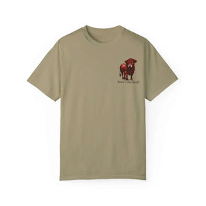 Red Angus Bull Beef T-Shirt for Farmers Ranchers Cowboys Gifts for Him Western Apparel for Men - Khaki / S - T-Shirt