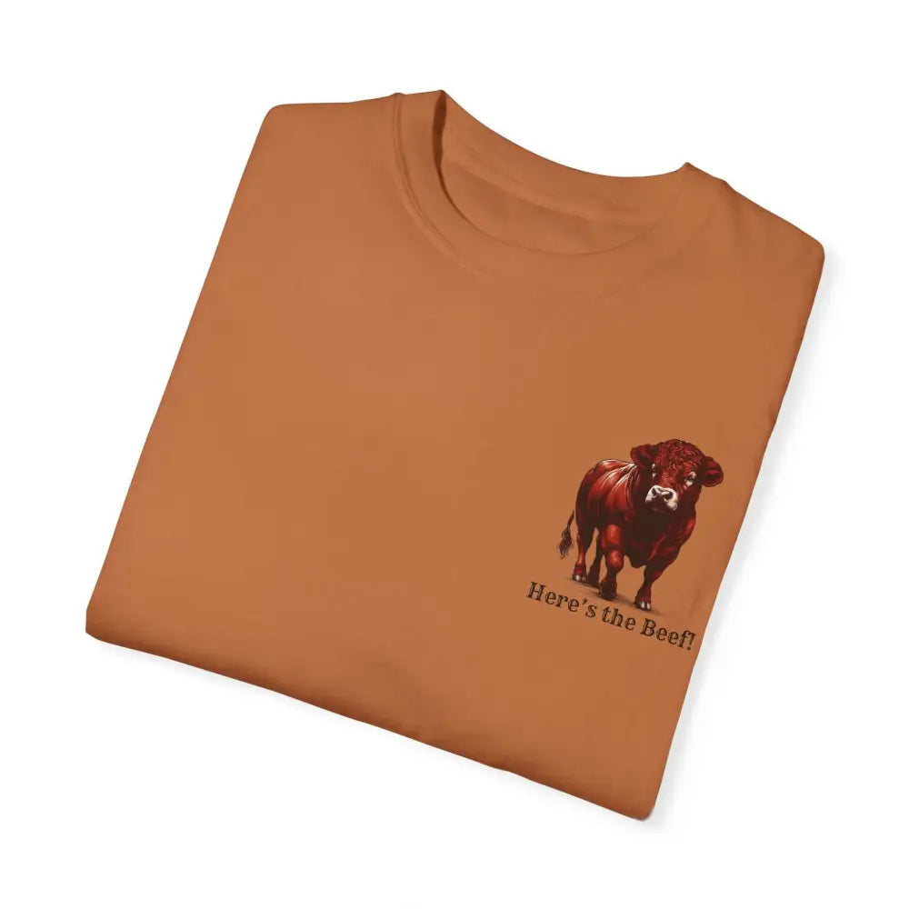 Red Angus Bull Beef T-Shirt for Farmers Ranchers Cowboys Gifts for Him Western Apparel for Men - T-Shirt