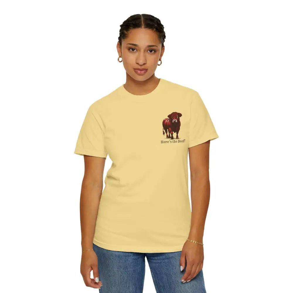 Red Angus Bull Beef T-Shirt for Farmers Ranchers Cowboys Gifts for Him Western Apparel for Men - T-Shirt