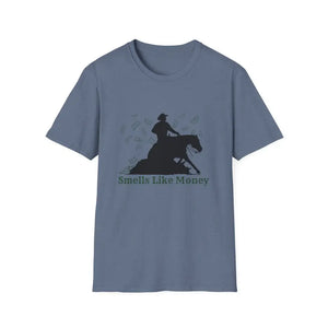 Reining Horse Competition T-Shirt Western Horse Apparel Horse Trainer Tee - S / Heather Indigo - T-Shirt