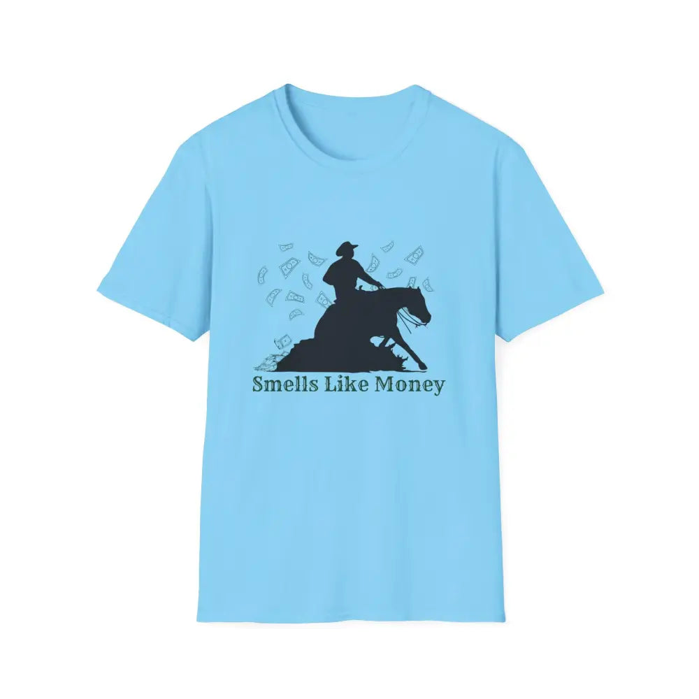 Reining Horse Competition T-Shirt Western Horse Apparel Horse Trainer Tee - S / Sky - T-Shirt