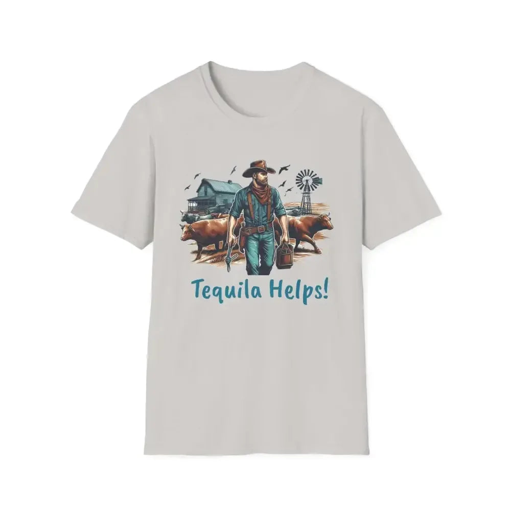 Rustic Farmer T-Shirt with Cattle, Gift for Men, Cowboy T-Shirt - The Best New Thing