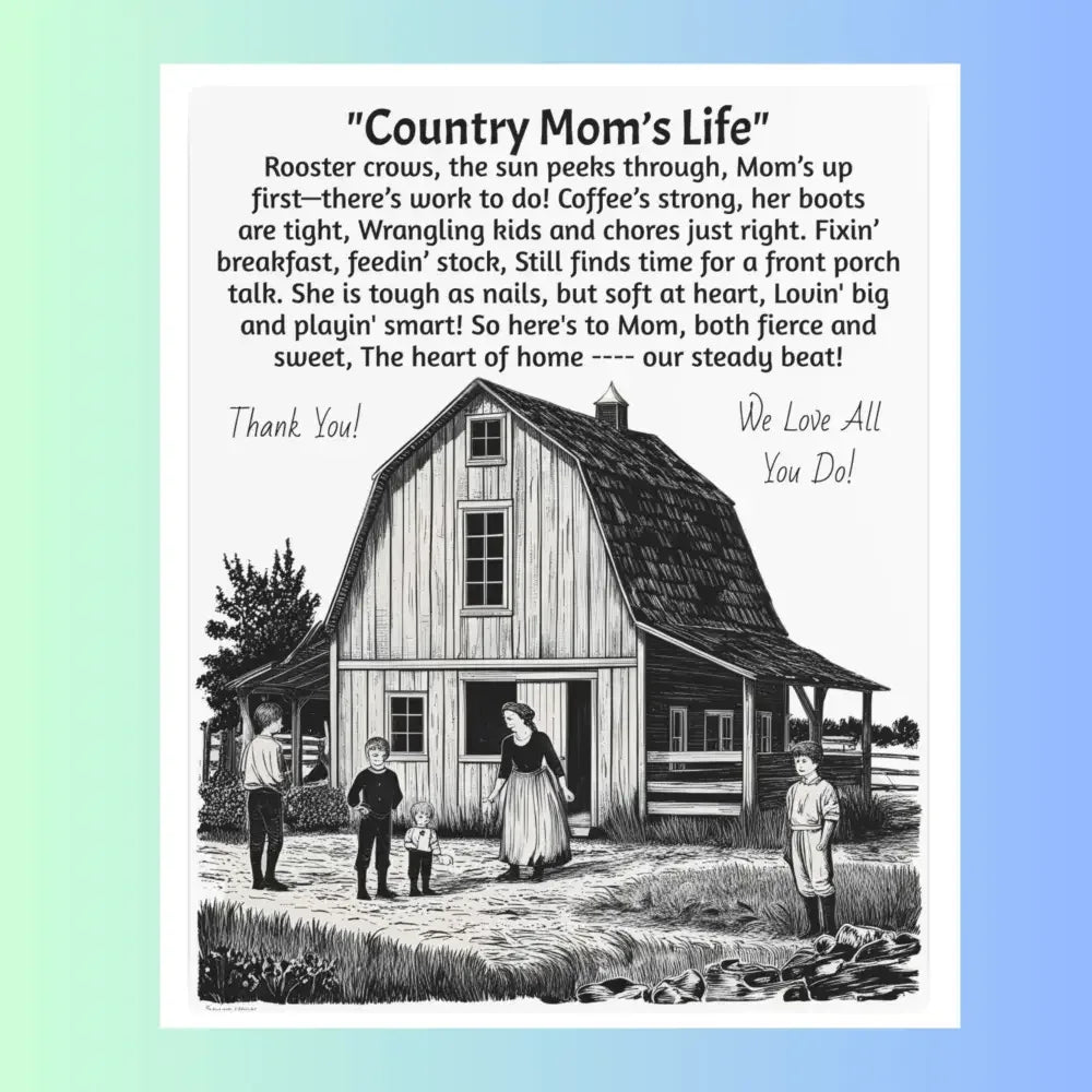 Rustic Farmhouse Metal Sign for Mother's Day, Country Mom's Life Decor - The Best New Thing