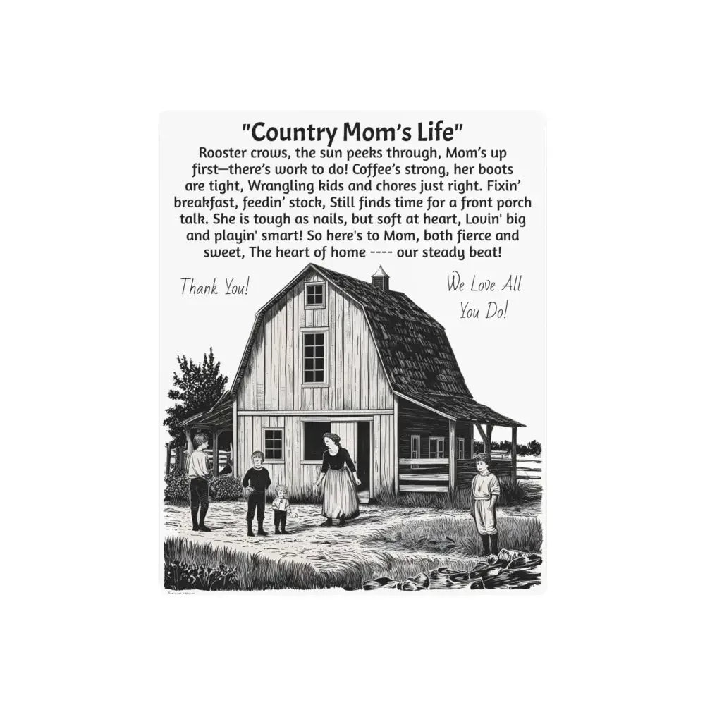 Rustic Farmhouse Metal Sign for Mother's Day, Country Mom's Life Decor - The Best New Thing