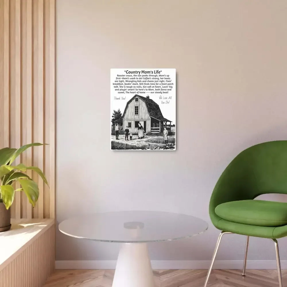 Rustic Farmhouse Metal Sign for Mother's Day, Country Mom's Life Decor - The Best New Thing