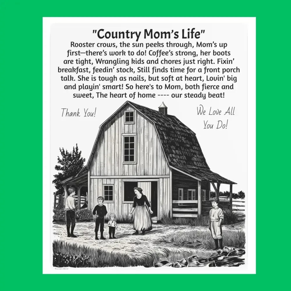 Rustic Farmhouse Metal Sign for Mother's Day, Country Mom's Life Decor - The Best New Thing