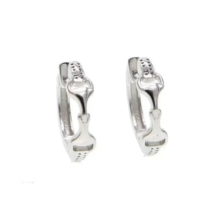 Snaffle Bit Equestrian Earrings Horse Lover Jewelry 925 Sterling Silver - Gold-color - Jewelry